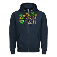Navy Wee bit o' Irish St. Patrick's Zipper Hoodie - CowGirlArtShop