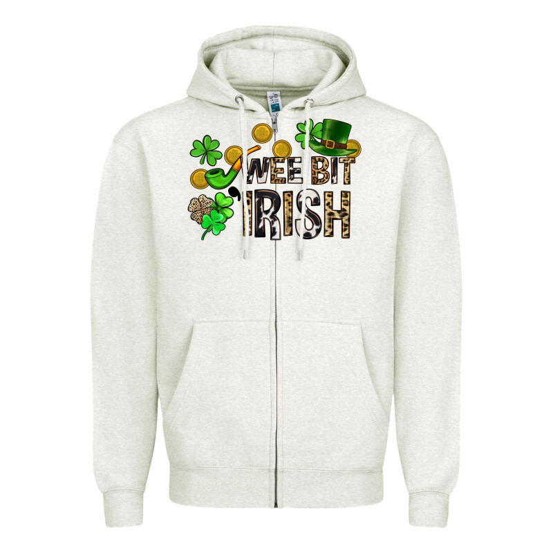 Wee Bit O' Irish St. Patrick's Zipper Hoodie by CowGirlArtShop | Teevron