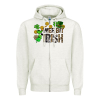 Oatmeal Heather Wee bit o' Irish St. Patrick's Zipper Hoodie - CowGirlArtShop