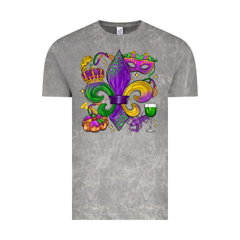 Mardi Gras Fleur De Lis Vintage Tee by LillyAllenDesigns | Teevron