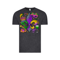 Vintage Black mardi gras fleur de lis Vintage Tee - LillyAllenDesigns