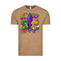 Vintage Coffee mardi gras fleur de lis Vintage Tee - LillyAllenDesigns
