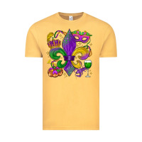 Vintage Mustard mardi gras fleur de lis Vintage Tee - LillyAllenDesigns