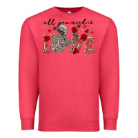 Cardinal skeleton all you need is love Premium Sweatshirt - FaDigitalArtStudio