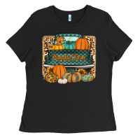 Black pumpkin farm truck Ladies Tee - Jasminsmagicworld