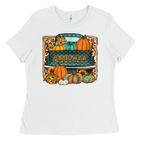 White pumpkin farm truck Ladies Tee - Jasminsmagicworld