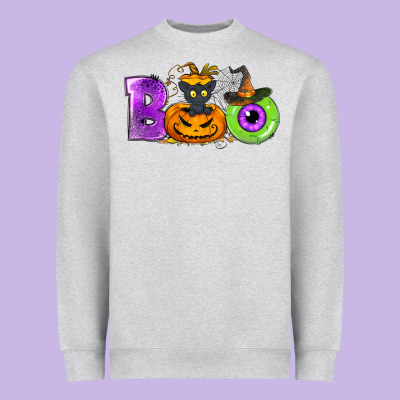 Boo Halloween Heavyweight Sweatshirt Designed By Nancycooperartshop