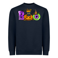 Navy Boo Halloween Heavyweight Sweatshirt - NancyCooperArtShop