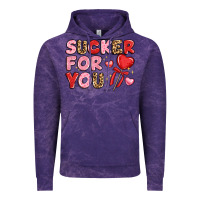 Cloud Purple lovethemed typography with heart lollipop Vintage Hoodie - LillyAllenDesigns