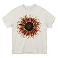 Cream strawberry blonde sunflower Heavy Core Tee - LillyAllenDesigns