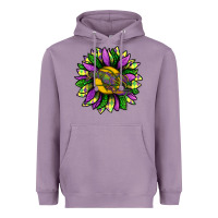 Lavender Mardi Gras Sunflower With Crawfish Heavyweight Hoodie - BundleAndBundleShop