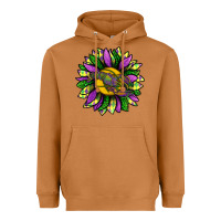 Meerkat Mardi Gras Sunflower With Crawfish Heavyweight Hoodie - BundleAndBundleShop