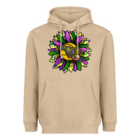 Mushroom Mardi Gras Sunflower With Crawfish Heavyweight Hoodie - BundleAndBundleShop