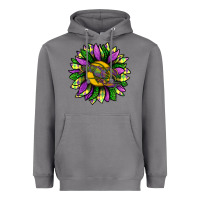 Storm Mardi Gras Sunflower With Crawfish Heavyweight Hoodie - BundleAndBundleShop