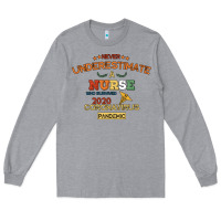 Heather Grey Never Underestimate A Nurse Long Sleeve Tee - Bettercallsaul