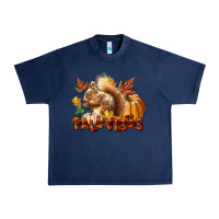 Navy Fall Vibes Squirrel Urban Heavy Tee - LillyAllenDesigns