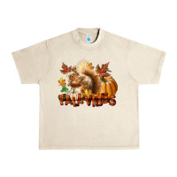 Sandshell Fall Vibes Squirrel Urban Heavy Tee - LillyAllenDesigns