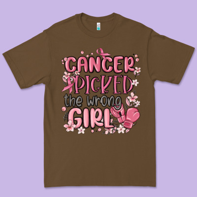 Cancer Picked The Wrong Girl Malia Premium Tee Designed By Maliassmallbusiness