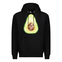 Black half avocado fa element Premium Hoodie - FaDigitalArtStudio