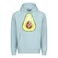 Blue Mist half avocado fa element Premium Hoodie - FaDigitalArtStudio