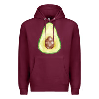 Burgundy half avocado fa element Premium Hoodie - FaDigitalArtStudio