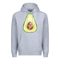 Heather Grey half avocado fa element Premium Hoodie - FaDigitalArtStudio
