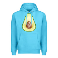 Ocean Blue half avocado fa element Premium Hoodie - FaDigitalArtStudio