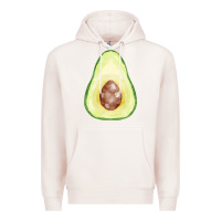 Pale Pink half avocado fa element Premium Hoodie - FaDigitalArtStudio