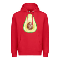 Red half avocado fa element Premium Hoodie - FaDigitalArtStudio