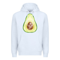 White half avocado fa element Premium Hoodie - FaDigitalArtStudio