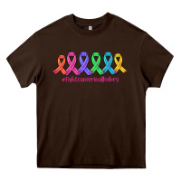Chocolate Brown fight cancer in all colors Heavy Core Tee - AdoDesignShop