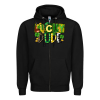 Black Lucky dude  St. Patrick's Day Zipper Hoodie - CowGirlArtShop