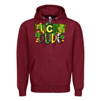 Burgundy Lucky dude  St. Patrick's Day Zipper Hoodie - CowGirlArtShop
