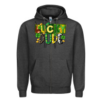 Charcoal Heather Lucky dude  St. Patrick's Day Zipper Hoodie - CowGirlArtShop