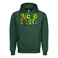 Sports Green Lucky dude  St. Patrick's Day Zipper Hoodie - CowGirlArtShop