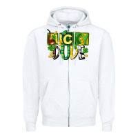 White Lucky dude  St. Patrick's Day Zipper Hoodie - CowGirlArtShop