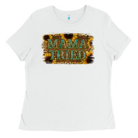 White Sunflower Leopard Mama Tried Ladies Tee - Jasminsmagicworld