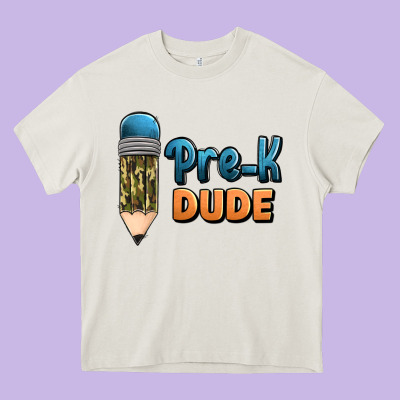 Pre K Dude Heavy Core Tee Designed By Jasminsmagicworld