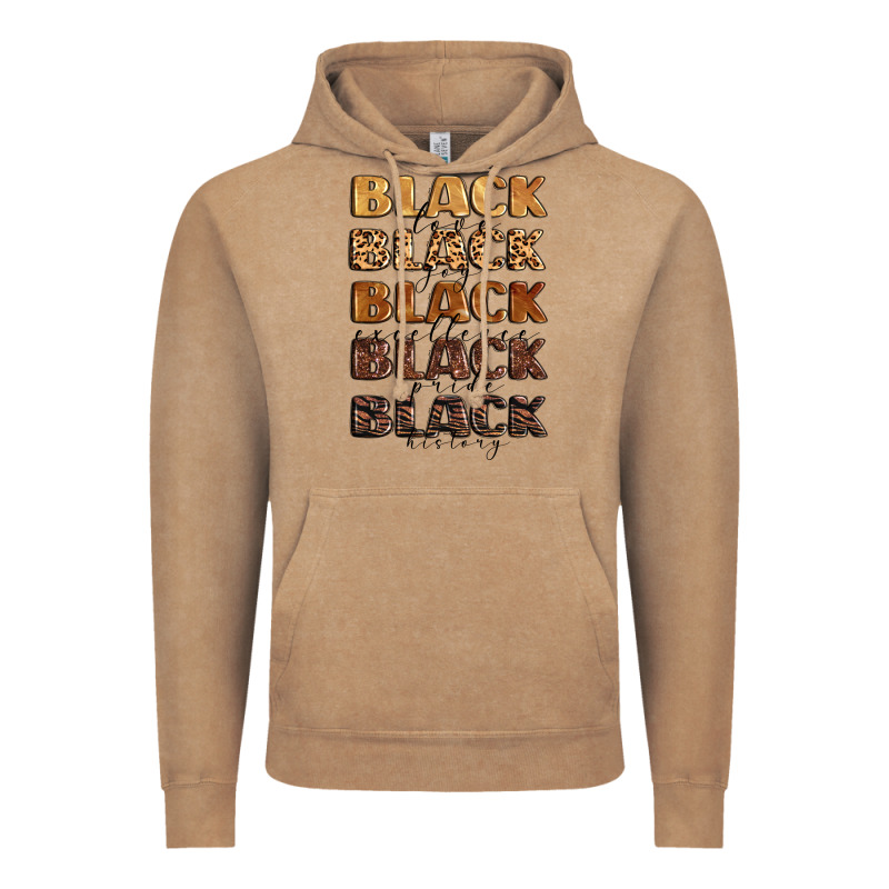 Typography Variations In Animal And Glitter Textur Vintage Hoodie by LillyAllenDesigns | Teevron