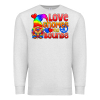 Oatmeal Heather Love Gnomes No Bounds Premium Sweatshirt - BundleAndBundleShop