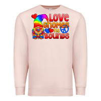 Pale Pink Love Gnomes No Bounds Premium Sweatshirt - BundleAndBundleShop