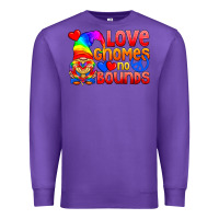Purple Love Gnomes No Bounds Premium Sweatshirt - BundleAndBundleShop