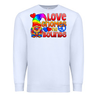 White Love Gnomes No Bounds Premium Sweatshirt - BundleAndBundleShop