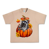 Burro Fall Pumpkin Raccoon Urban Heavy Tee - LillyAllenDesigns