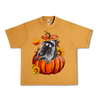 Peanut Butter Fall Pumpkin Raccoon Urban Heavy Tee - LillyAllenDesigns