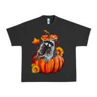 Pigment Black Fall Pumpkin Raccoon Urban Heavy Tee - LillyAllenDesigns