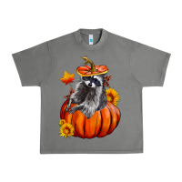 Tornado Fall Pumpkin Raccoon Urban Heavy Tee - LillyAllenDesigns