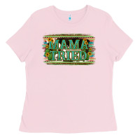 Bubblegum Pink Cowhide Serappe Sunflower Mama Tried Ladies Tee - Jasminsmagicworld