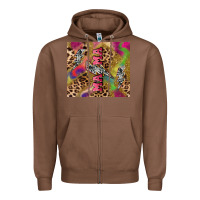 Chestnut Colorful leopard lightning bolt tumbler mother's Zipper Hoodie - HowdyJamesFarm