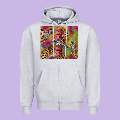 Colorful Leopard Lightning Bolt Tumbler Mother's Zipper Hoodie Designed By Howdyjamesfarm